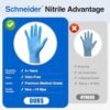Schneider Nitrile Exam Gloves, Blue Disposable Gloves, Medic...