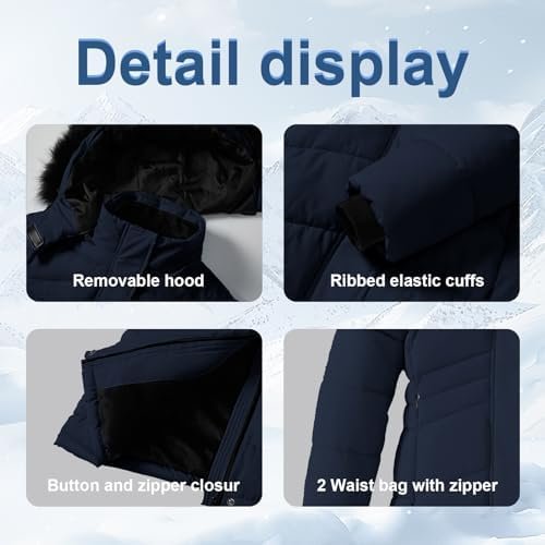 Girl's Winter Coats Kids Waterproof Long Puffer Jacket Thick...