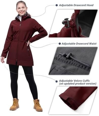 Outdoor Ventures Women's Softshell Jacket with Removable Hoo...
