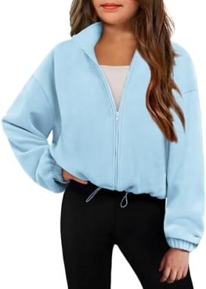 Arshiner Girls Zip Up Fleece Jacket Fall Winter Sherpa Sweat... Arshiner Girls Zip Up Fleece Jacket Fall Winter Sherpa Sweat...