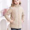 Floral Find Girls Long Sleeve Winter Jacket Coats Zip Up Sta...