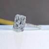 4ct Radiant Cut Moissanite Engagement Rings for Women D Colo...
