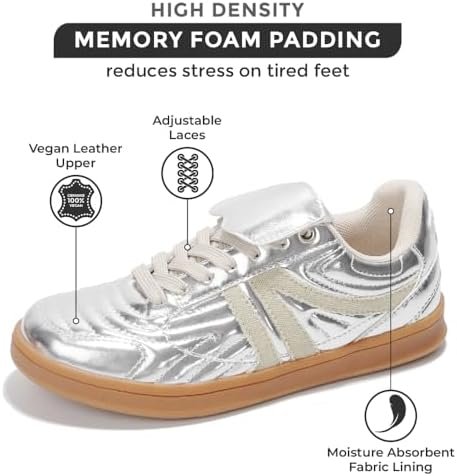 Project Cloud Leather Womens Sneakers - Memory Foam Casual S...