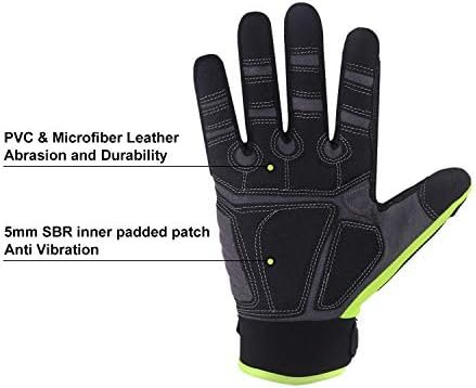 HLDD HANDLANDY Heavy Duty Work Gloves, SBR Padding, TPR Prot...