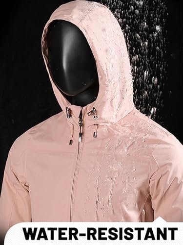 Womens Rain Jacket Custom with Logo Text Personalized Lightw...