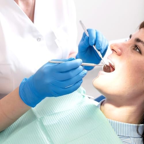 Schneider Nitrile Exam Gloves, Blue Disposable Gloves, Medic...