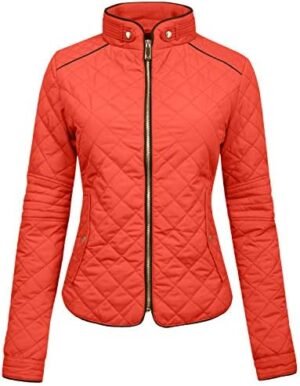 NE PEOPLE Womens Lightweight Quilted Zip Jacket (S-3XL) NE PEOPLE Womens Lightweight Quilted Zip Jacket (S-3XL)