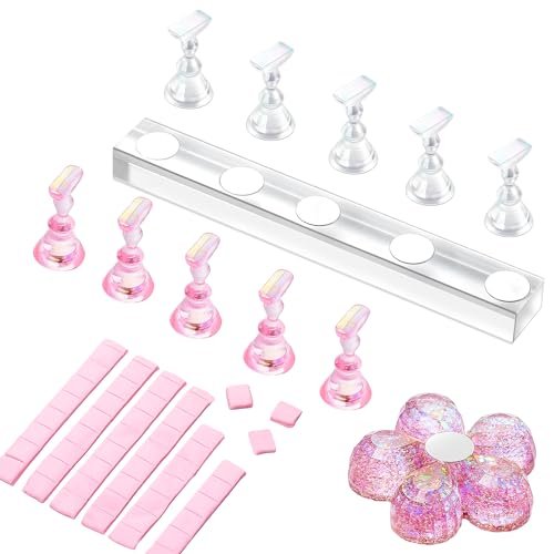 Makartt Nail Stand for Press On Nails Display Practice Art M...
