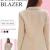 Womens Casual Blazers Open Front Long Sleeve Fully Lined Wor...