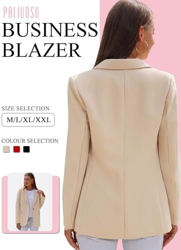 Womens Casual Blazers Open Front Long Sleeve Fully Lined Wor...