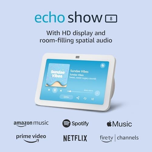 Like-New Amazon Echo Show 8 (newest model), With Spatial Aud...