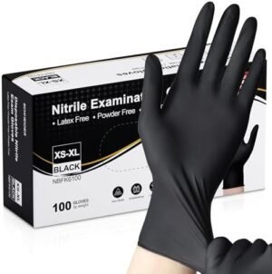 Schneider Nitrile Exam Gloves, Black Latex Free Powder Free ... Schneider Nitrile Exam Gloves, Black Latex Free Powder Free ...