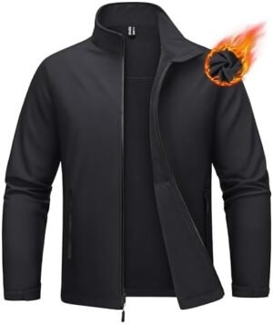 MAGCOMSEN Men's Fleece Lined Softshell Jacket Waterproof Win... MAGCOMSEN Men's Fleece Lined Softshell Jacket Waterproof Win...