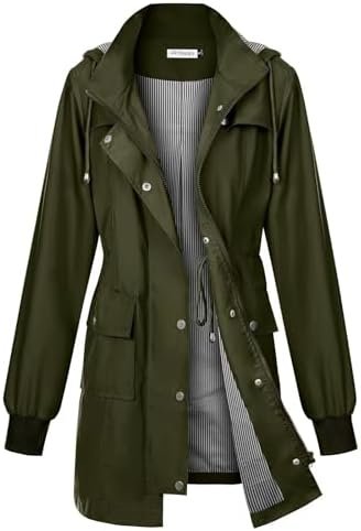 PITINAN Rain Jackets For Women Waterproof Rain Coats with Ho...