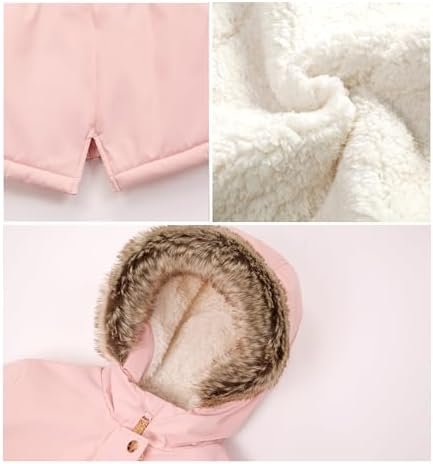 Rokka&Rolla Girls' Water-Resistant Sherpa Fleece Lined Puffe...