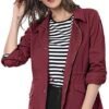 Allegra K Women's Utility Jackets Drawstring Waist 2025 Spri...