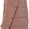 Levi's womens Long Length Patchwork Quilted Teddy Coat