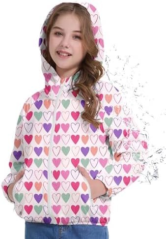 Zando Girls Rain Jacket Lightweight Waterproof Hooded Jacket...
