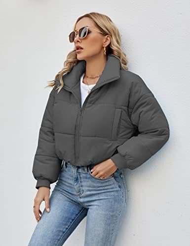 Lumister Womens Lightweight Quilted Jacket Long Sleeve Stand...