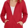 MAGCOMSEN Women's Fleece Lined Zip Up Hoodies Casual Hooded ...