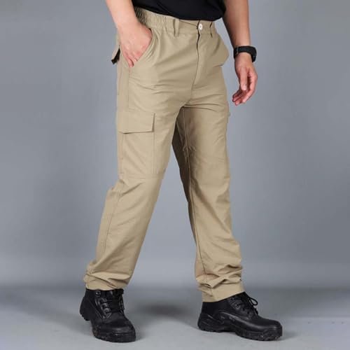 Work Cargo Pants for Men Baggy Slim Fit Waterproof Lightweig...