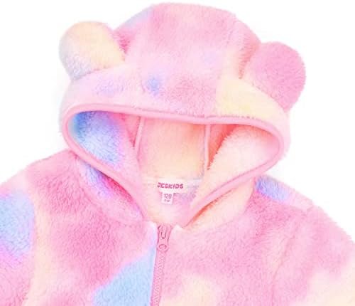 JESKIDS Toddler Girls Boys Fleece Hoody Jacket Zip Up Teddy ...