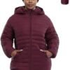 Plus Size Women's Packable Puffer Jacket 1X-6X Water-Resista...