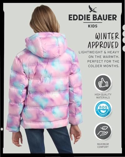 Eddie Bauer Girls' Winter Jacket - Heavyweight Quilted Down ...