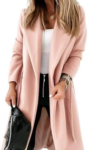 Tankaneo Womens Notched Lapel Collar Coats Open Front Long J... Tankaneo Womens Notched Lapel Collar Coats Open Front Long J...