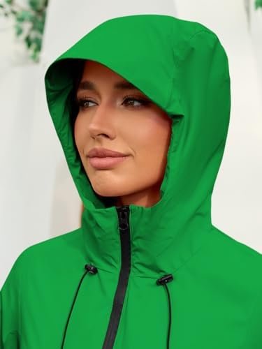 Womens Rain Jacket Waterproof Packable Raincoat with Hood fo...