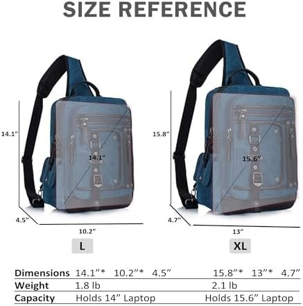 Schkleier Messenger Bag for Men Canvas Sling Bag Crossbody B...