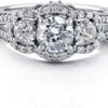 BERRICLE Sterling Silver 3-Stone Wedding Engagement Rings 0....
