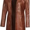 fjackets Lambskin Leather 3/4 Coat - A Fusion of Timeless St...