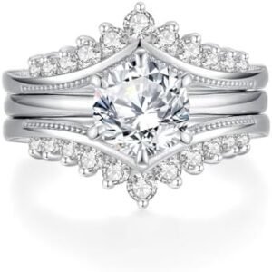 Moissanite Engagement Rings for Women Wedding Set 2cttw (1.5...