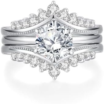 Moissanite Engagement Rings for Women Wedding Set 2cttw (1.5...