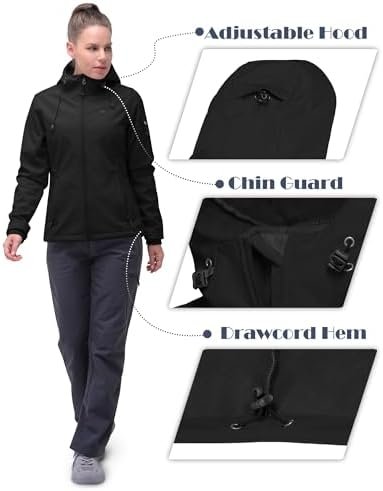33,000ft Women's Softshell Jacket, Fleece Lined Warm Jacket ...