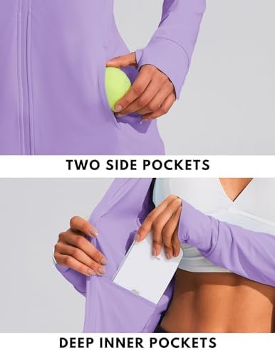 COOrun Women's UPF 50+ Sun Protection Hoodie Jackets Full Zi...