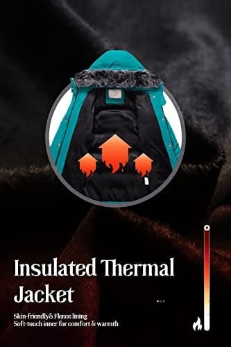 Chrisuno Girl's Long Parka Warm Winter Coat Water Resistant ...