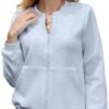 WROLEM Women Zip Up Sweatshirts with Pockets Long Sleeve Jac...