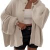 Saodimallsu Womens Oversized Cardigans Long Lantern Sleeve B...