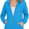 MAGCOMSEN Women's Fleece Lined Zip Up Hoodies Casual Hooded ...