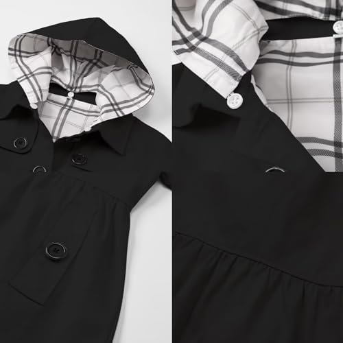 BINPAW Girl's Hooded Trench Coat