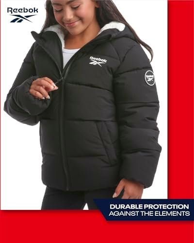 Reebok Girls' Winter Jacket – Heavyweight Quilted Puffer Par...