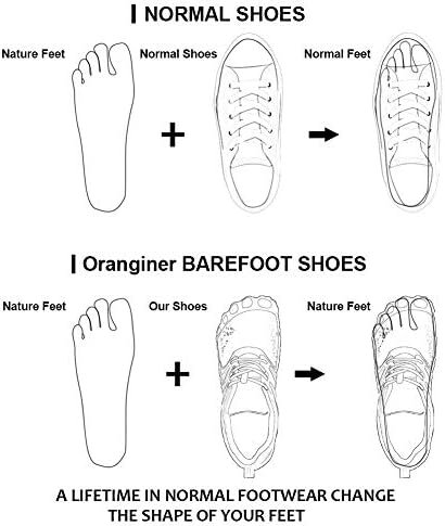 Oranginer Men's Barefoot Shoes - Big Toe Box - Minimalist Cr...