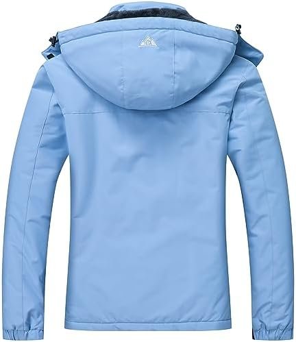 MOERDENG Women's Waterproof Ski Jacket Warm Winter Coat Outd...