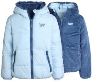 Reebok Girls' Winter Jacket – Reversible Quilted Puffer Coat... Reebok Girls' Winter Jacket – Reversible Quilted Puffer Coat...