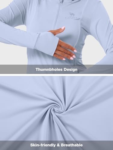 CAMEL CROWN Women's UPF 50+ Sun Protection Jacket Hoodie Lig...