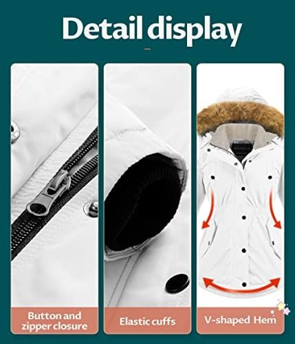 CREATMO US Girl's Long Winter Warm Parka Sherpa Trimmed Coll...