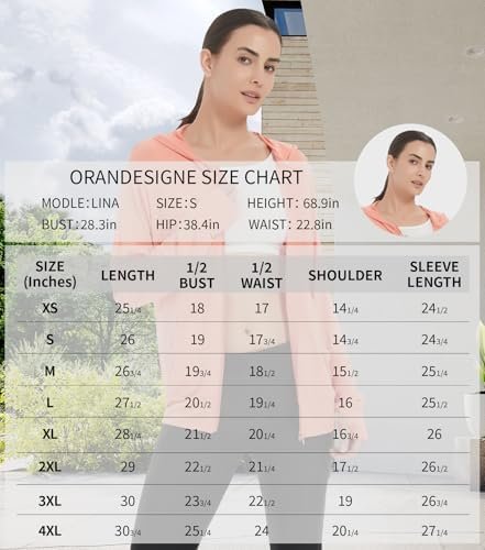 LETAOTAO Womens' Lightweight Zip Up Hoodies Stretch Thin Sum...