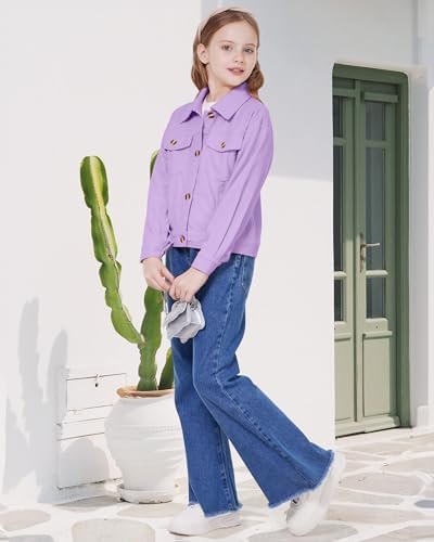 WULFUL Girl's Fashion Button Down Corduroy Jackets Casual Fa...